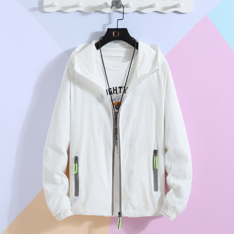 Reflective Zipper Sun Protection Clothes Men&