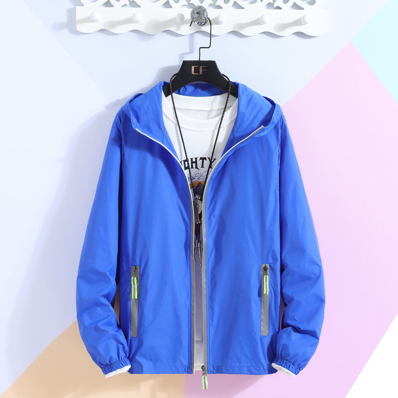 Reflective Zipper Sun Protection Clothes Men&