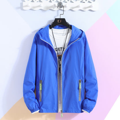 Reflective Zipper Sun Protection Clothes Men&