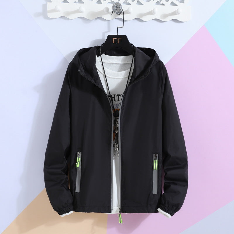 Reflective Zipper Sun Protection Clothes Men&