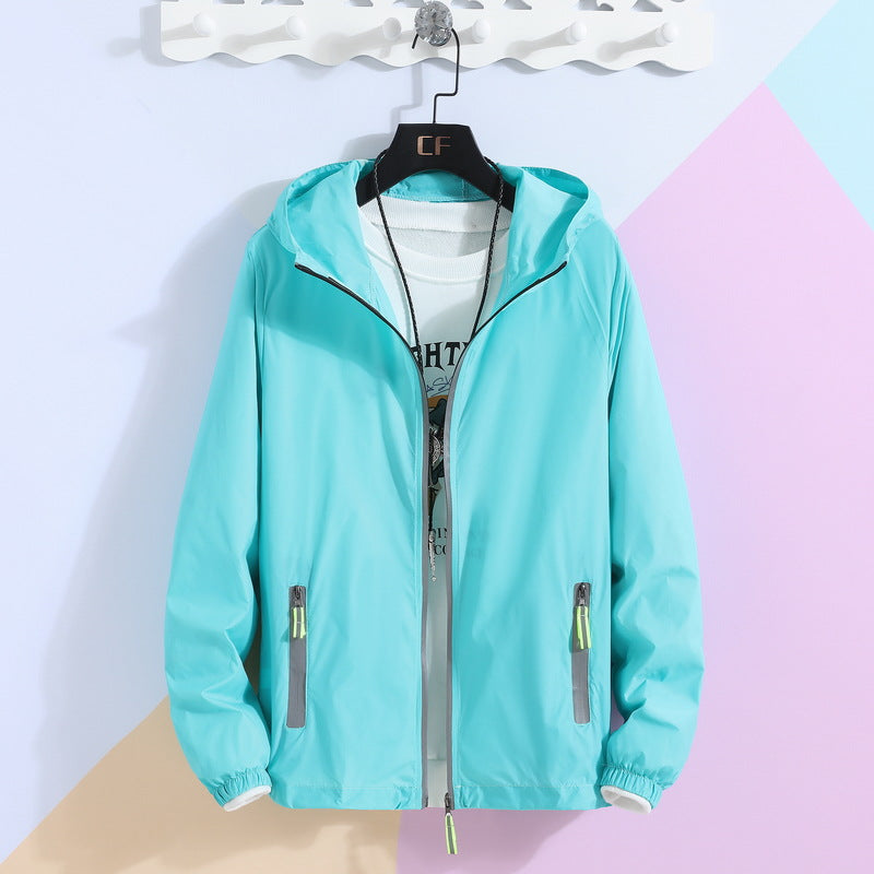 Reflective Zipper Sun Protection Clothes Men&