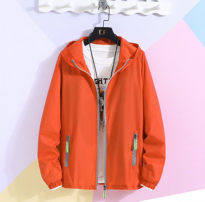 Reflective Zipper Sun Protection Clothes Men&