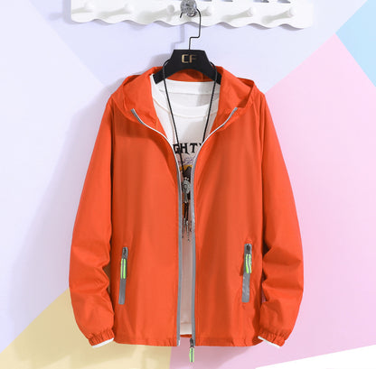 Reflective Zipper Sun Protection Clothes Men&