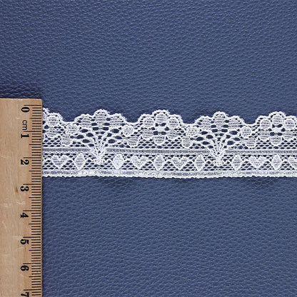 Elastic Lace Brocade Ammonia White Clothing Accessories