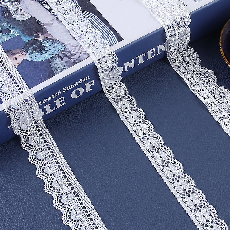 Elastic Lace Brocade Ammonia White Clothing Accessories