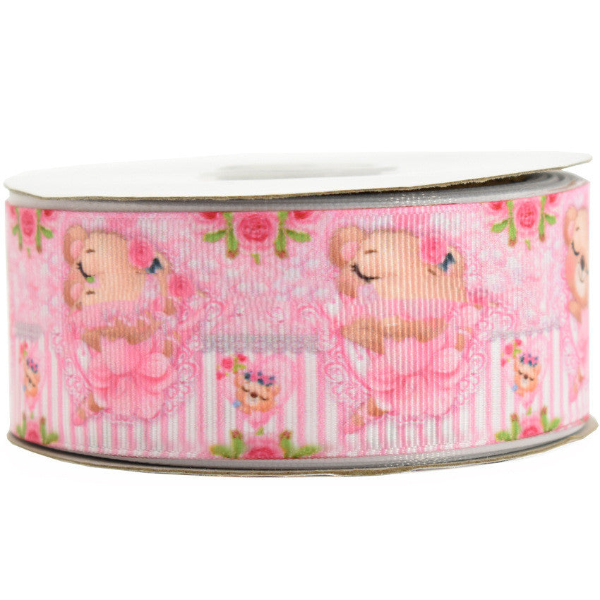 Cartoon Printed Ribbon Pet Shoes Clothing Hair Ornaments Accessories Ribbon Small Animal Ribbed Band Ribbon
