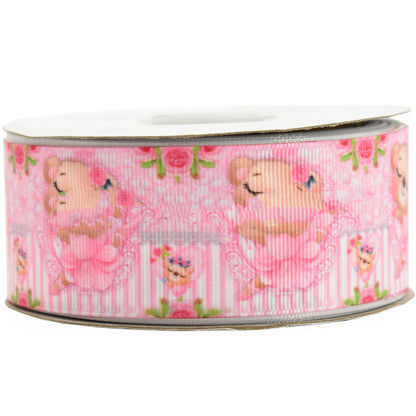 Cartoon Printed Ribbon Pet Shoes Clothing Hair Ornaments Accessories Ribbon Small Animal Ribbed Band Ribbon