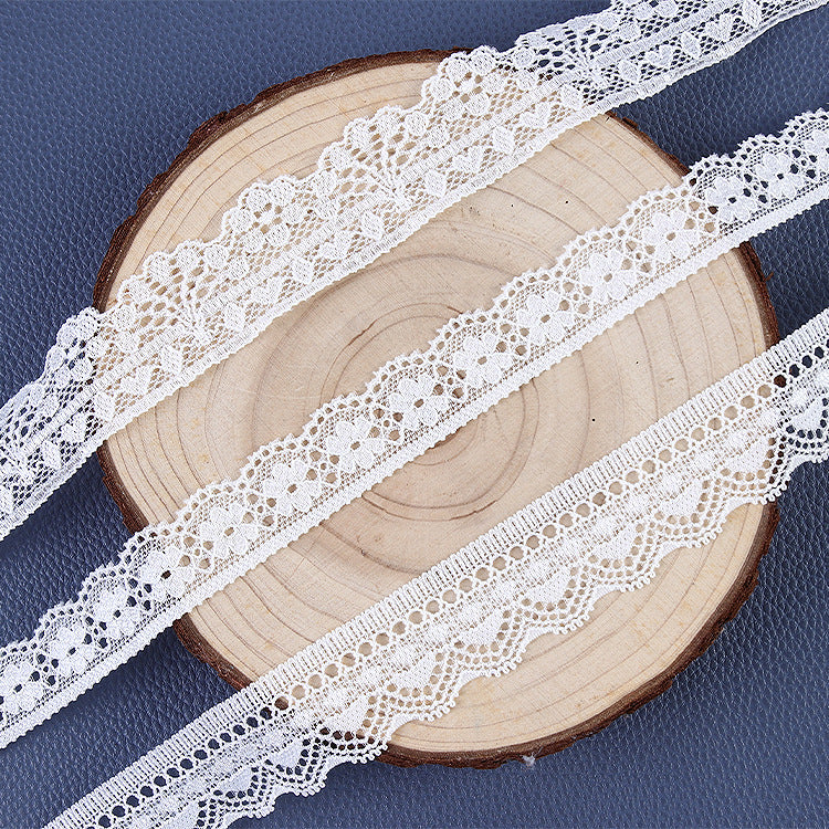 Elastic Lace Brocade Ammonia White Clothing Accessories