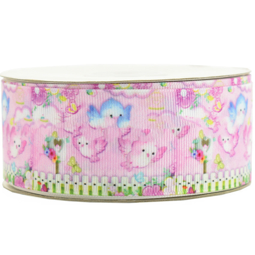 Cartoon Printed Ribbon Pet Shoes Clothing Hair Ornaments Accessories Ribbon Small Animal Ribbed Band Ribbon